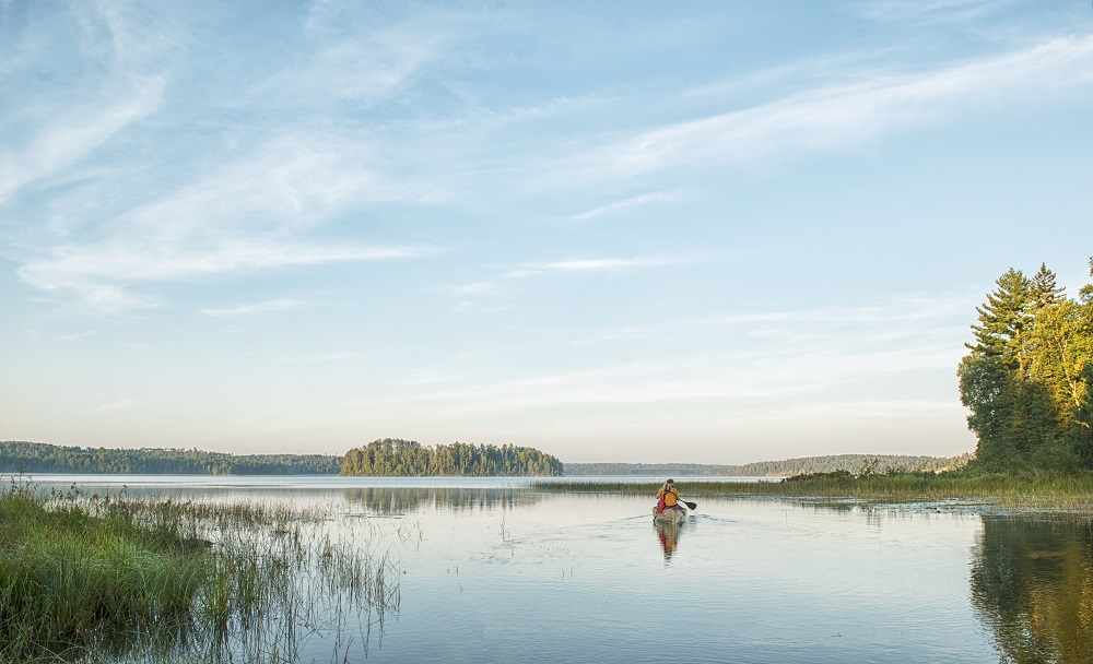 canoe on lake