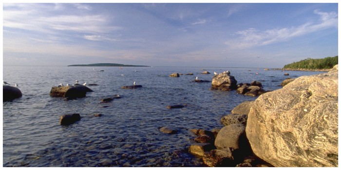 The shoreline of Awenda Provincial Park