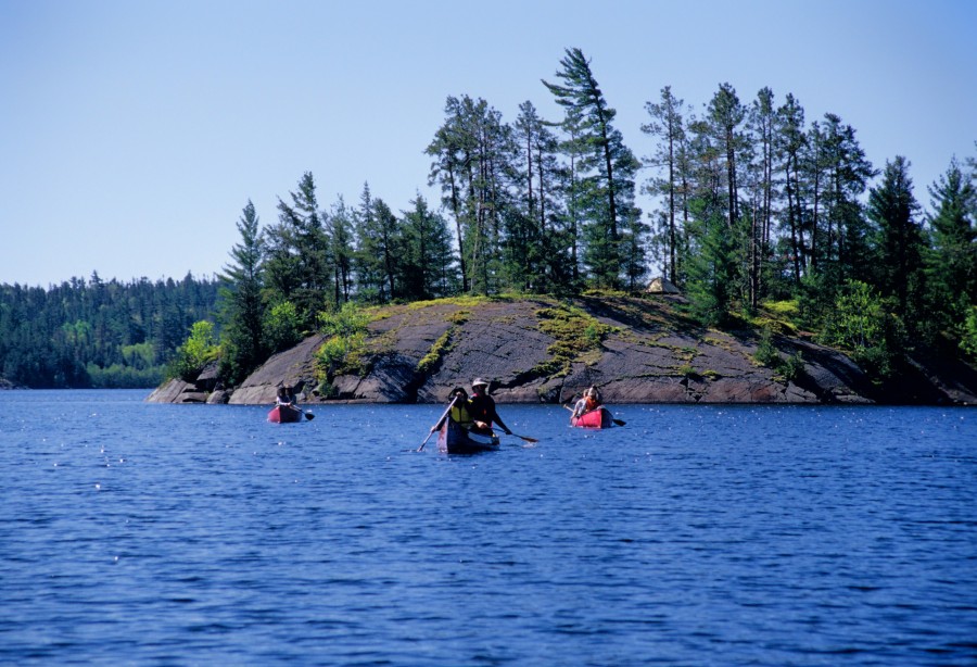 paddlers on lake