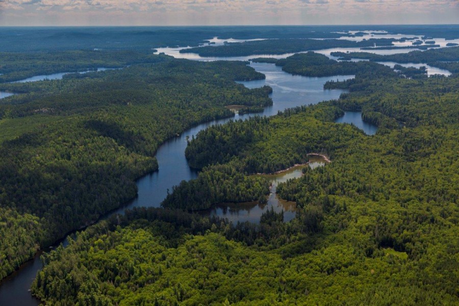 aerial view of Lake Temagami