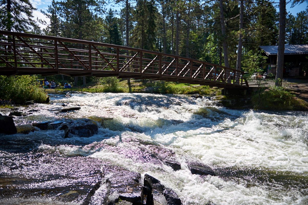 bridge and rapids at Rushing River