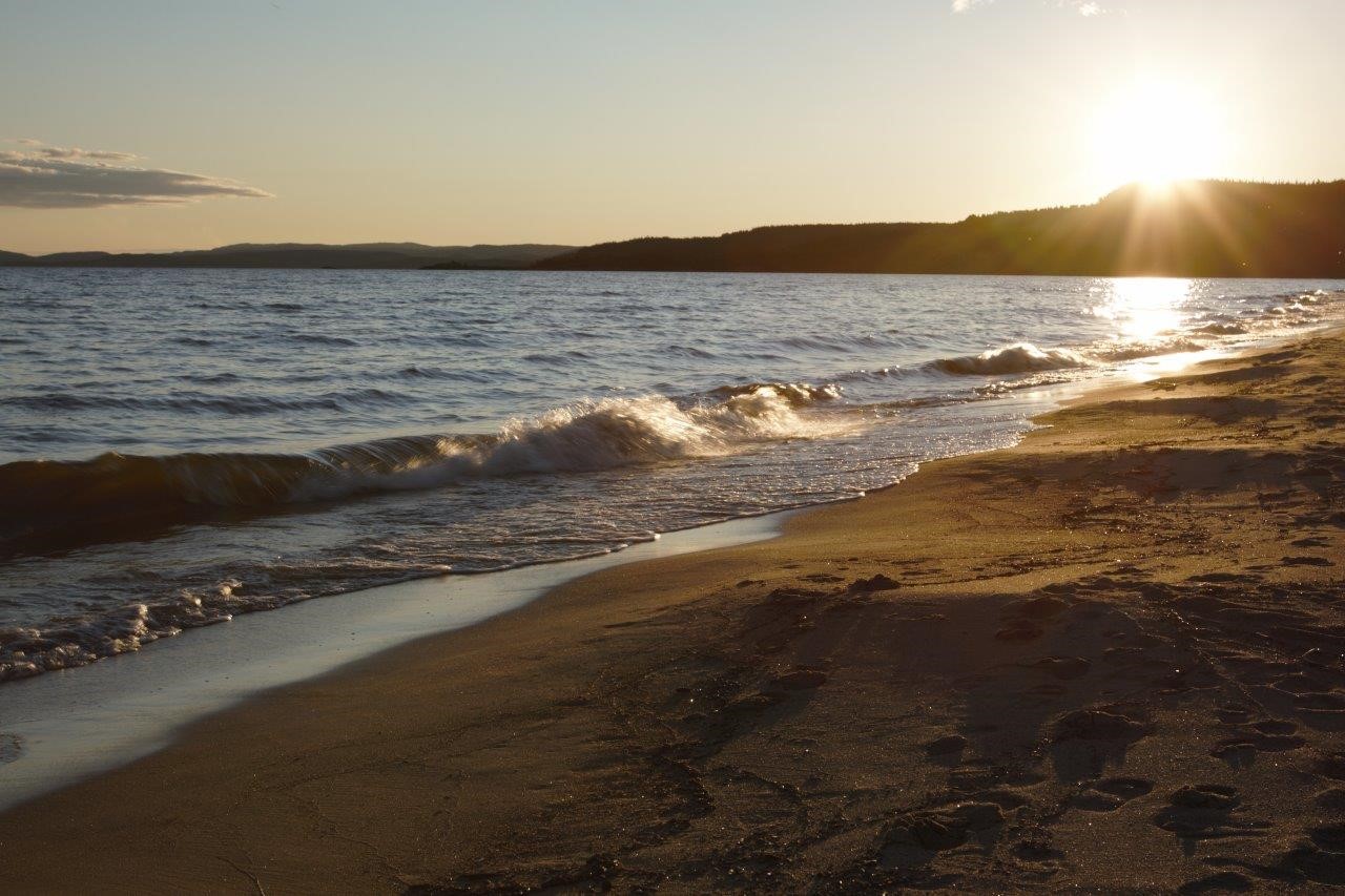 sunset over neys beach