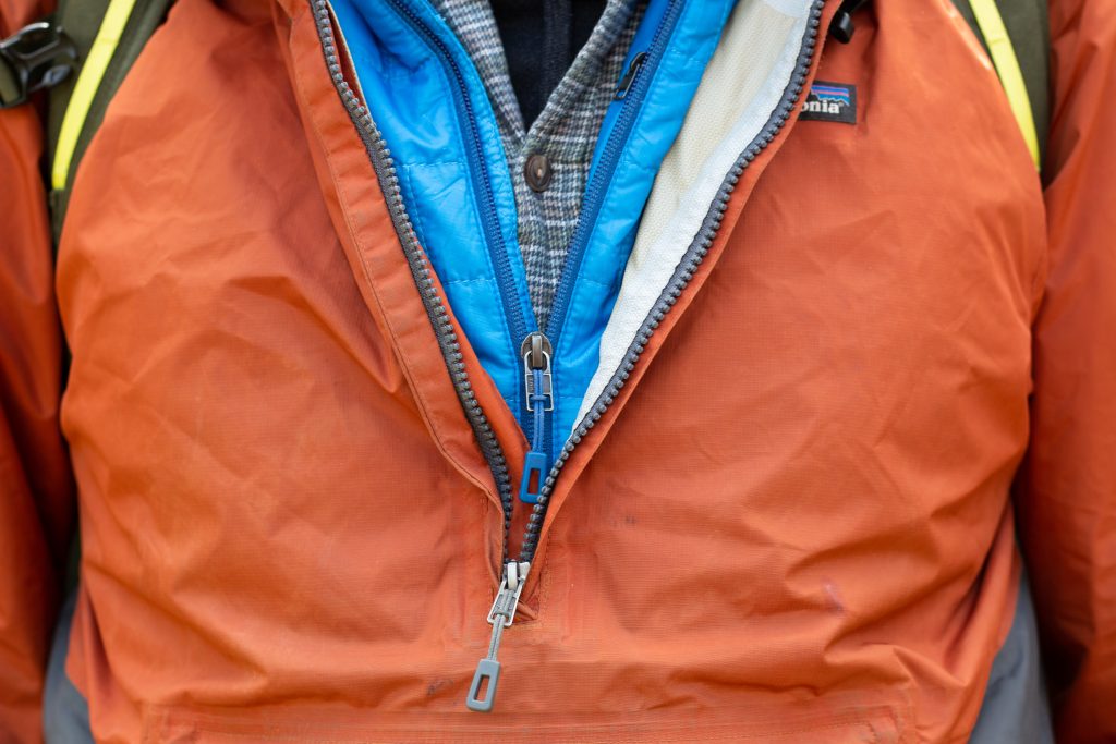 person wearing layers