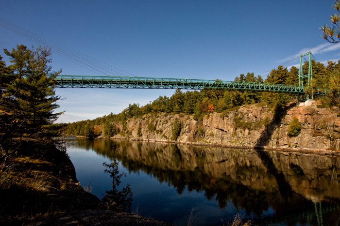 French River Gorge pedestrian bridge