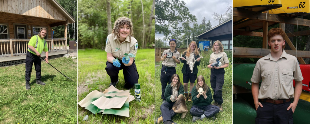 Montage de quatre photos de membres du personnel de Parcs Ontario