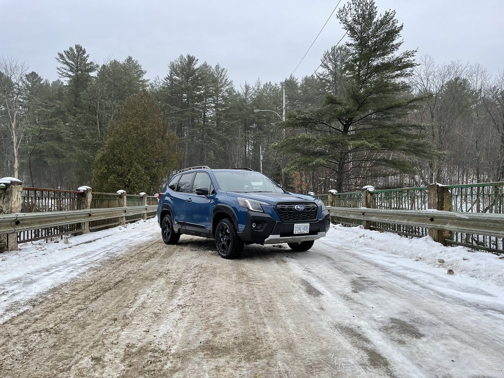 SUV on trail