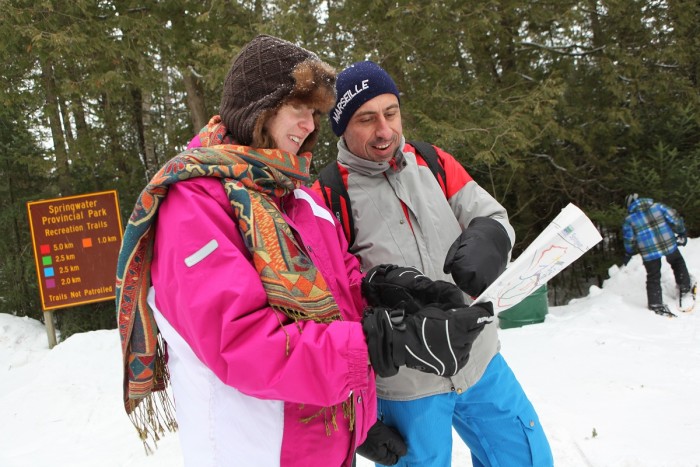 couple with map