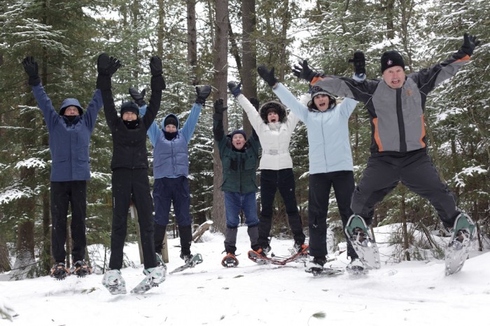 group of snowshoers