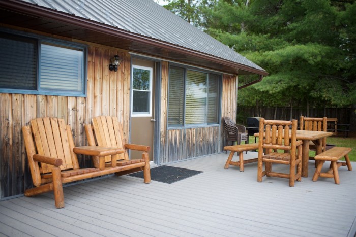 Back porch of Pine Shores Cottage