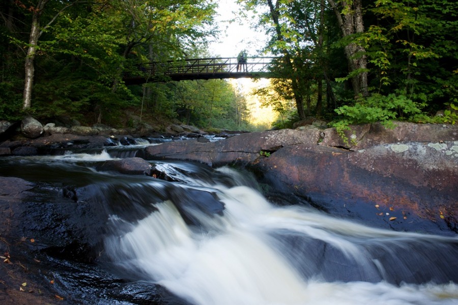 Stubbs Falls and Pedestrian Bridge at ArrowheadPP \