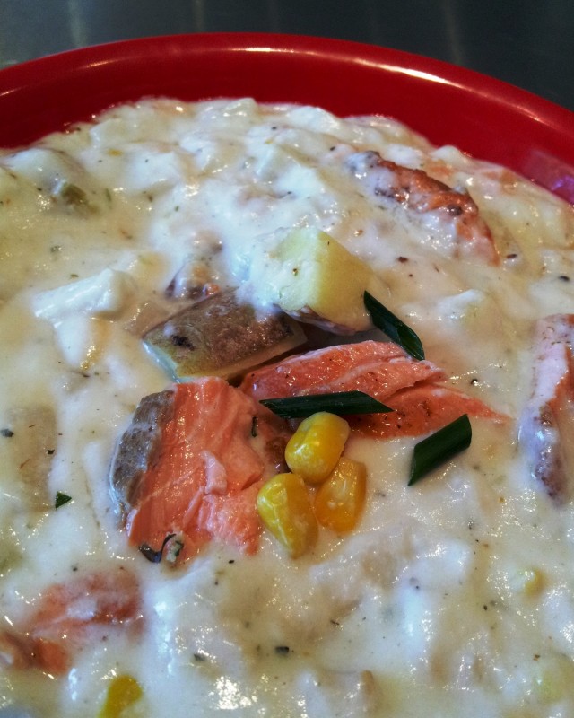 Smoked Salmon Corn Chowder