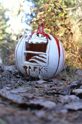 pumpkin with fake blood