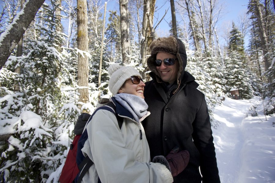 winter hikers