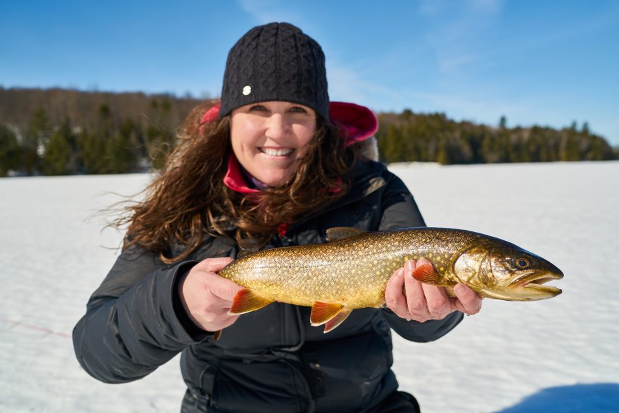 ice fishing at Silent Lake