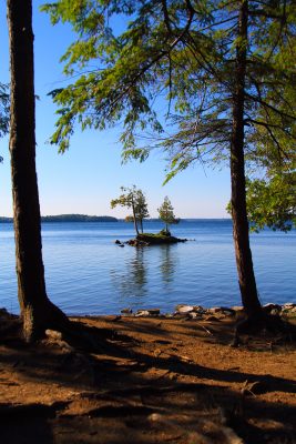 island on lake