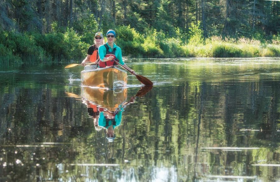 2 paddlers at Woodland Caribou