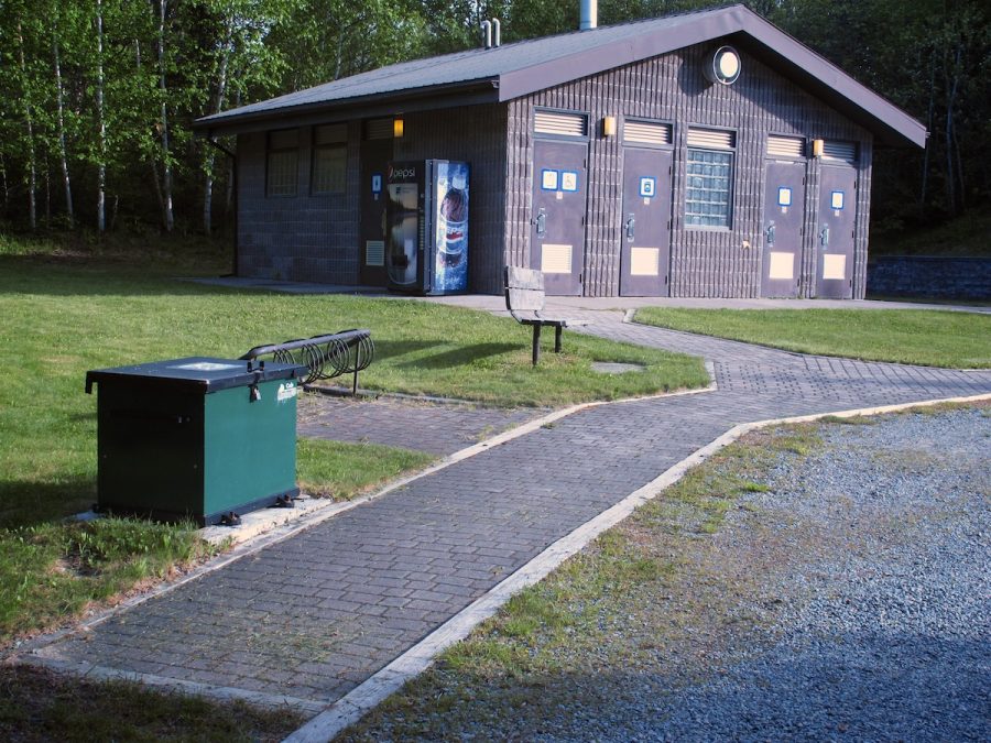 Food storage locker at Rabbit Blanket Lake