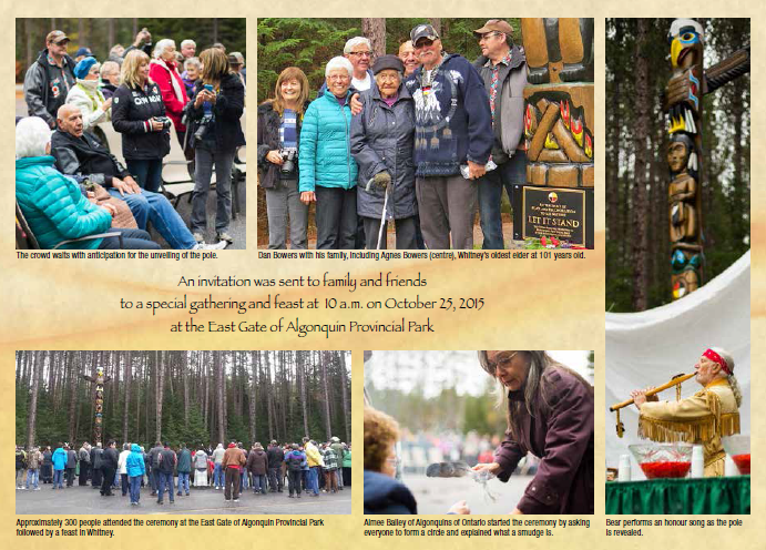 collage of photos from the ceremony and gathering