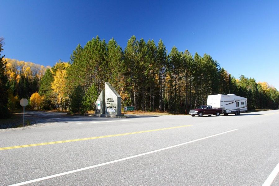 Quetico PP Fall RV on Hwy 11.