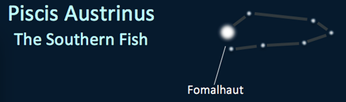 Diagram of southern fish constellation. 