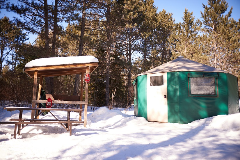 Yurt in winter