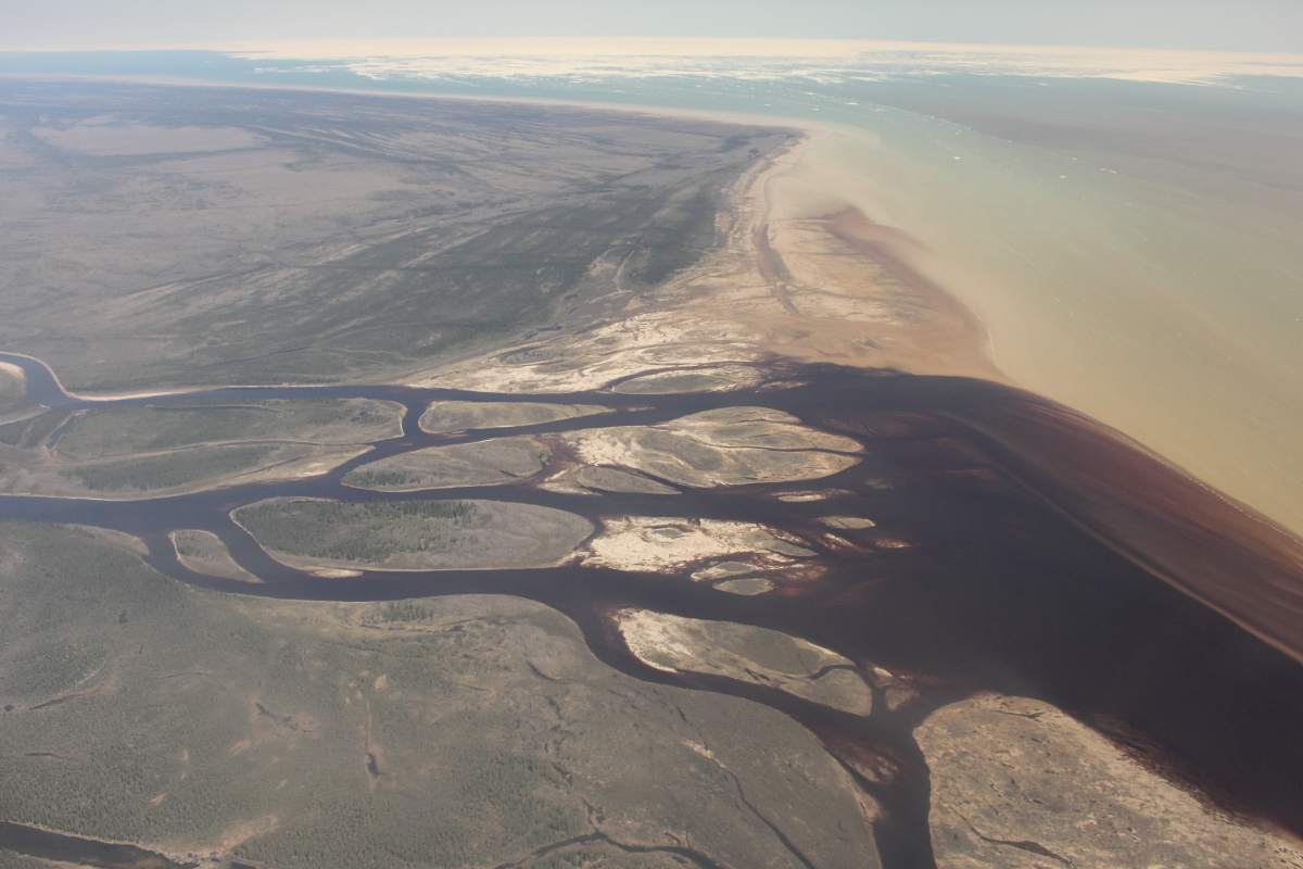 Aerial lake view