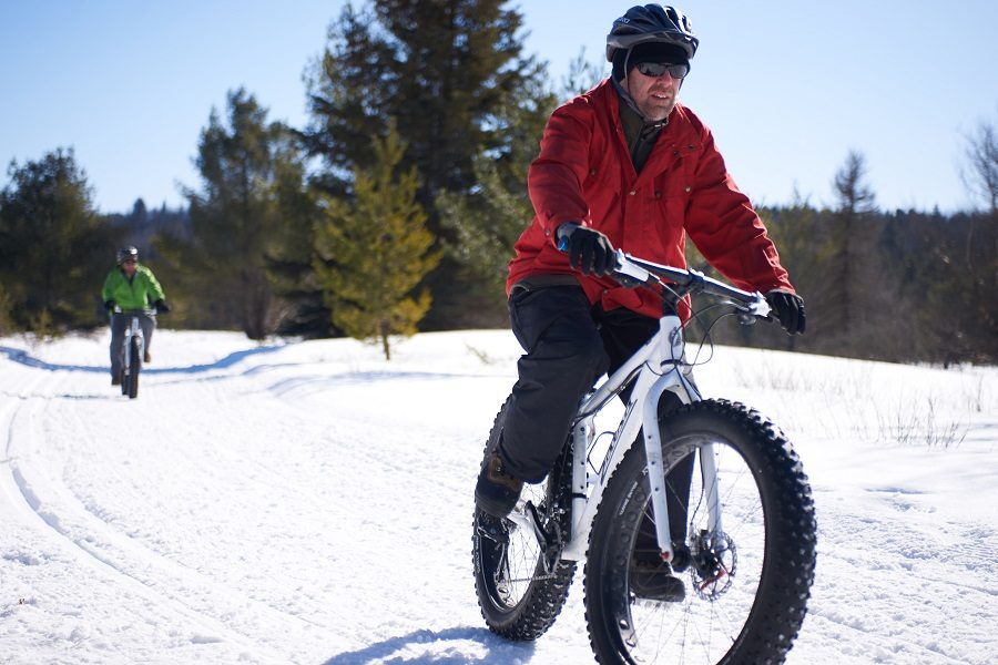 Winter fat biking