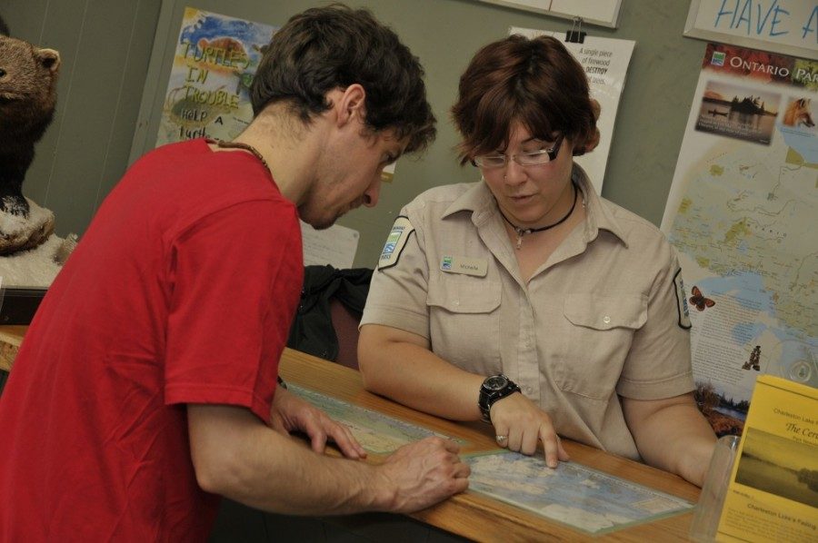 Staff helps man trip plan