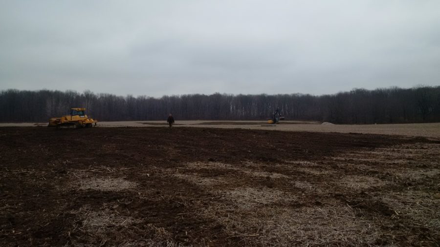 construction beside wetland