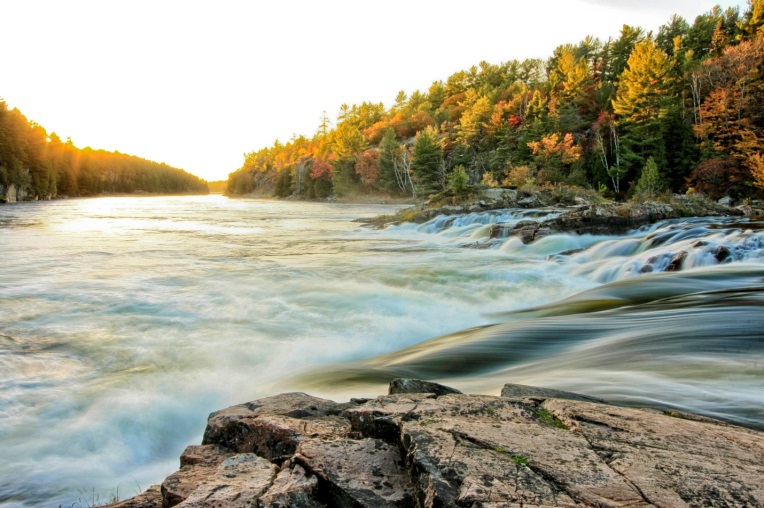 Waterfalls in a stream