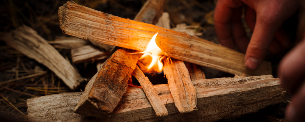 Close-up of a campfire
