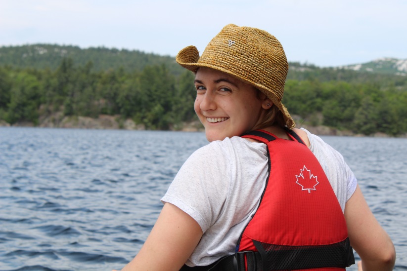 woman in canoe