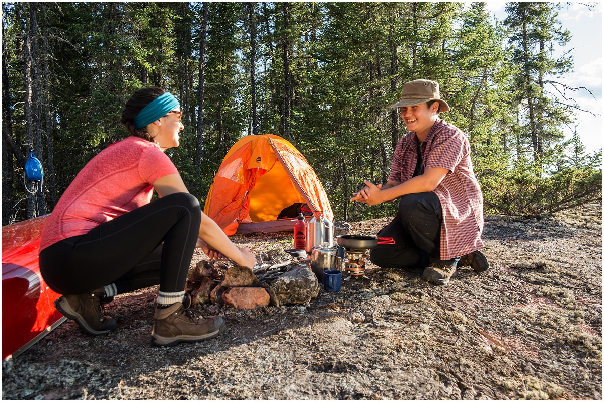 campers cooking on stove