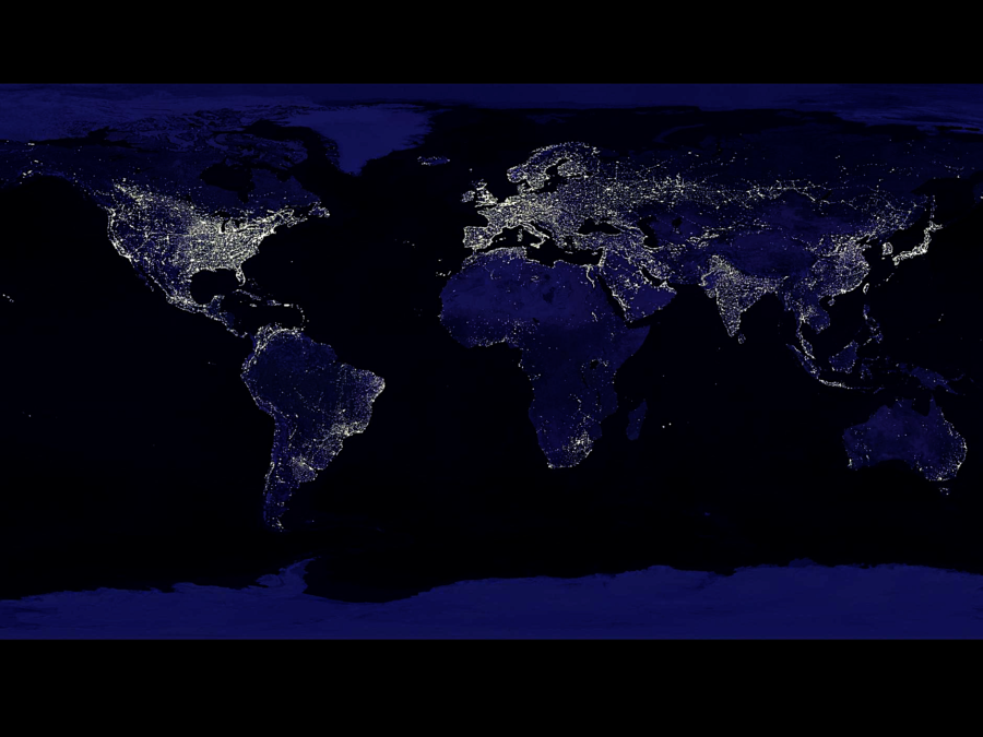 NASA image of light pollution