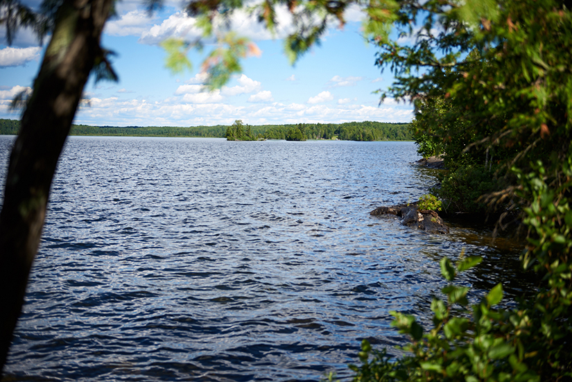 Scenic view of peaceful lake