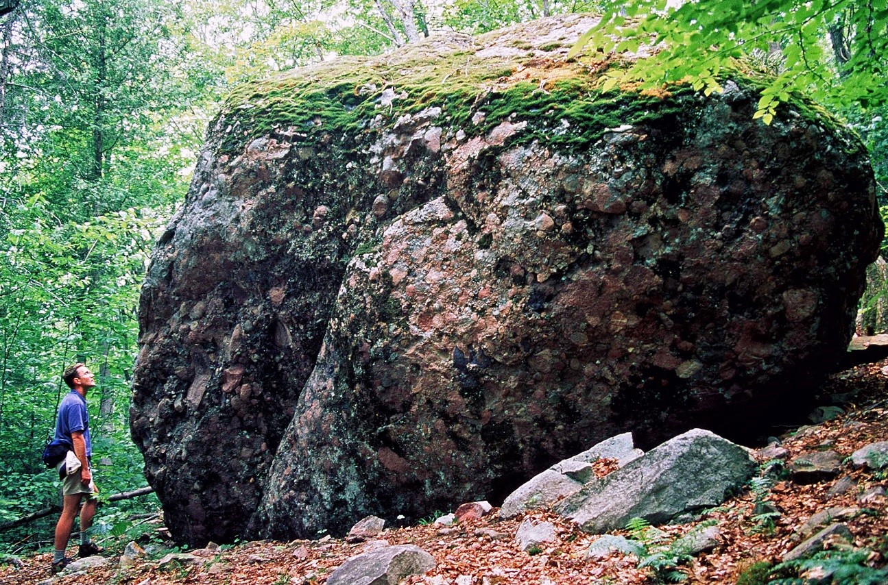 large rock from glacier