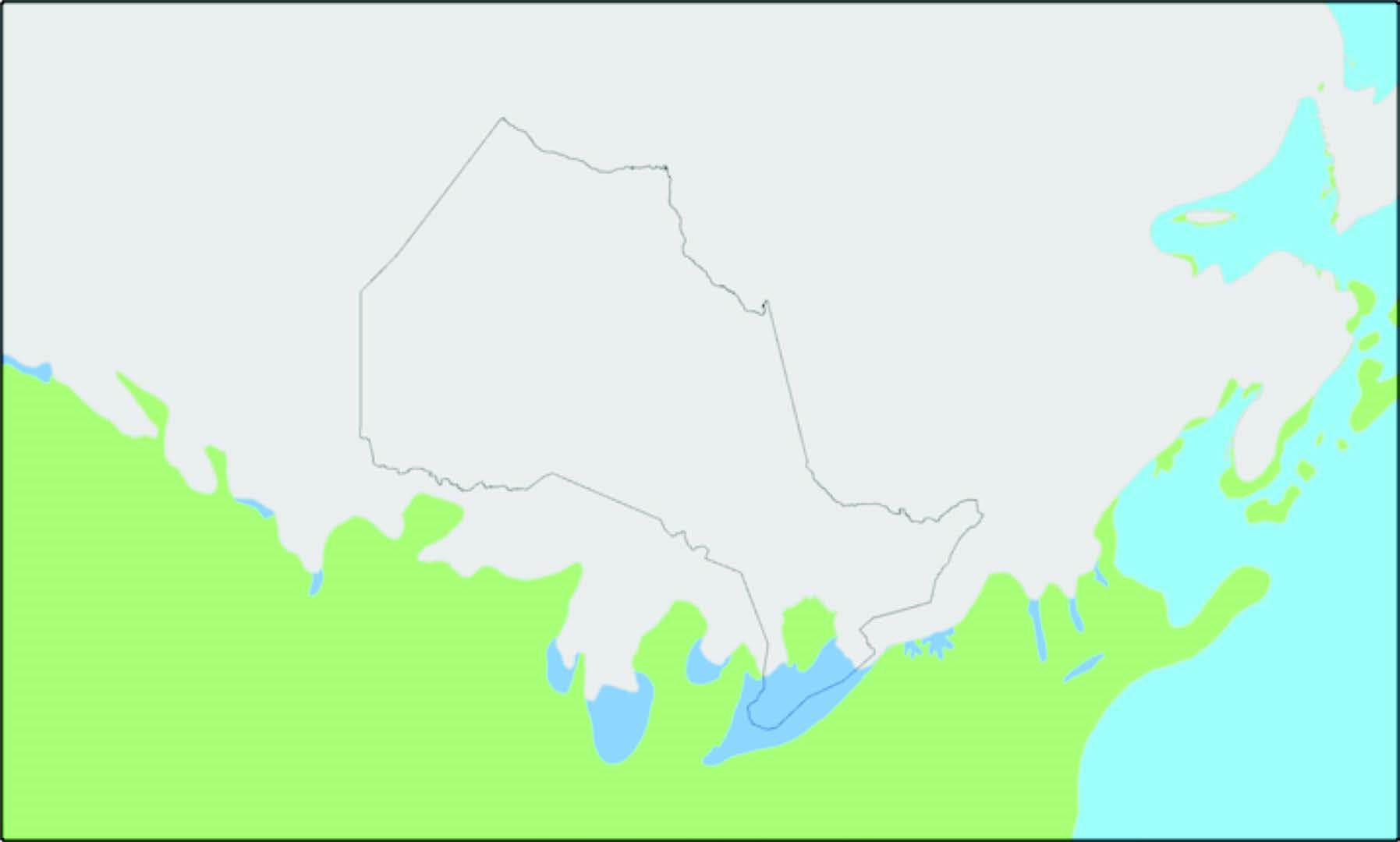 Diagram of land vs ice and water