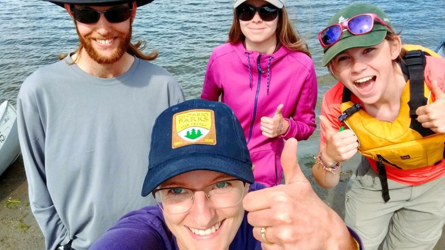 group of staff giving thumbs up