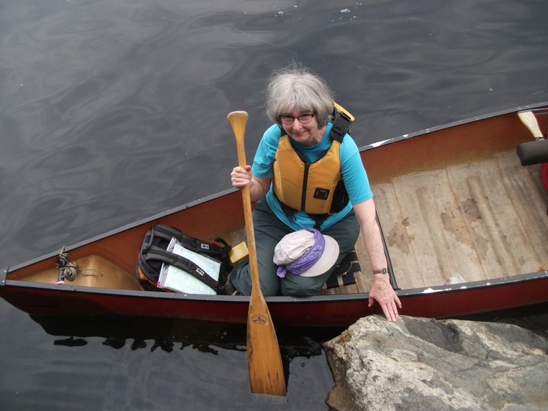 woman in canoe