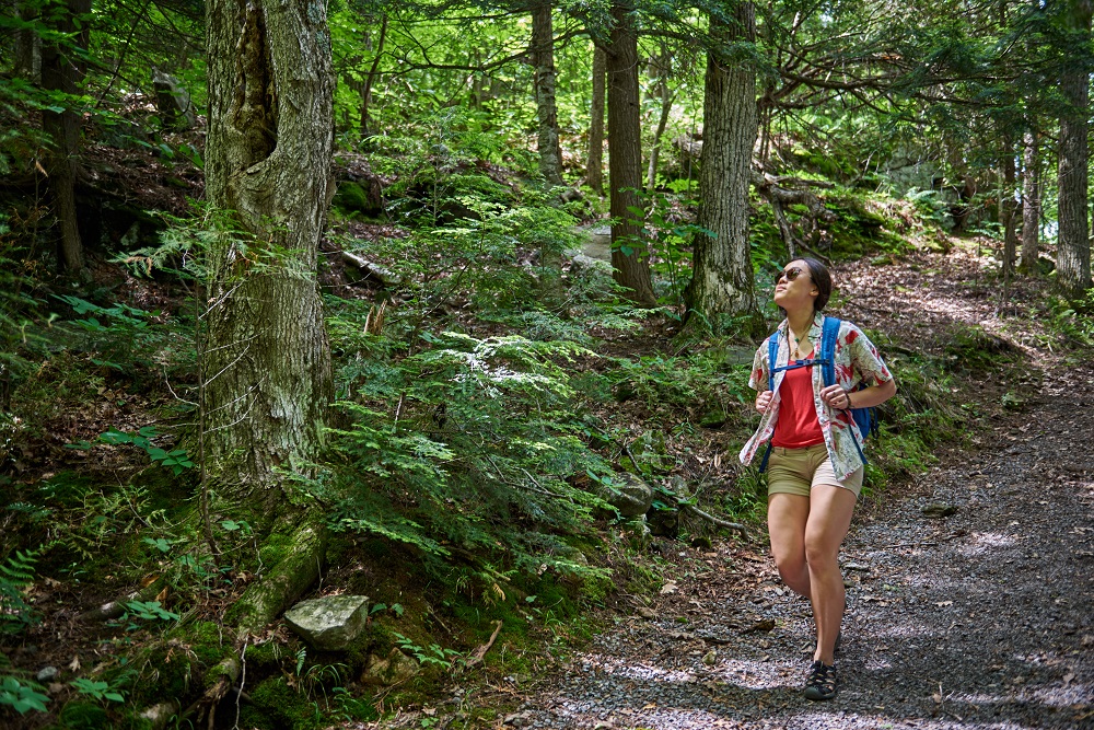 woman hiking