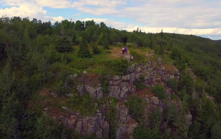 hikers on cliff