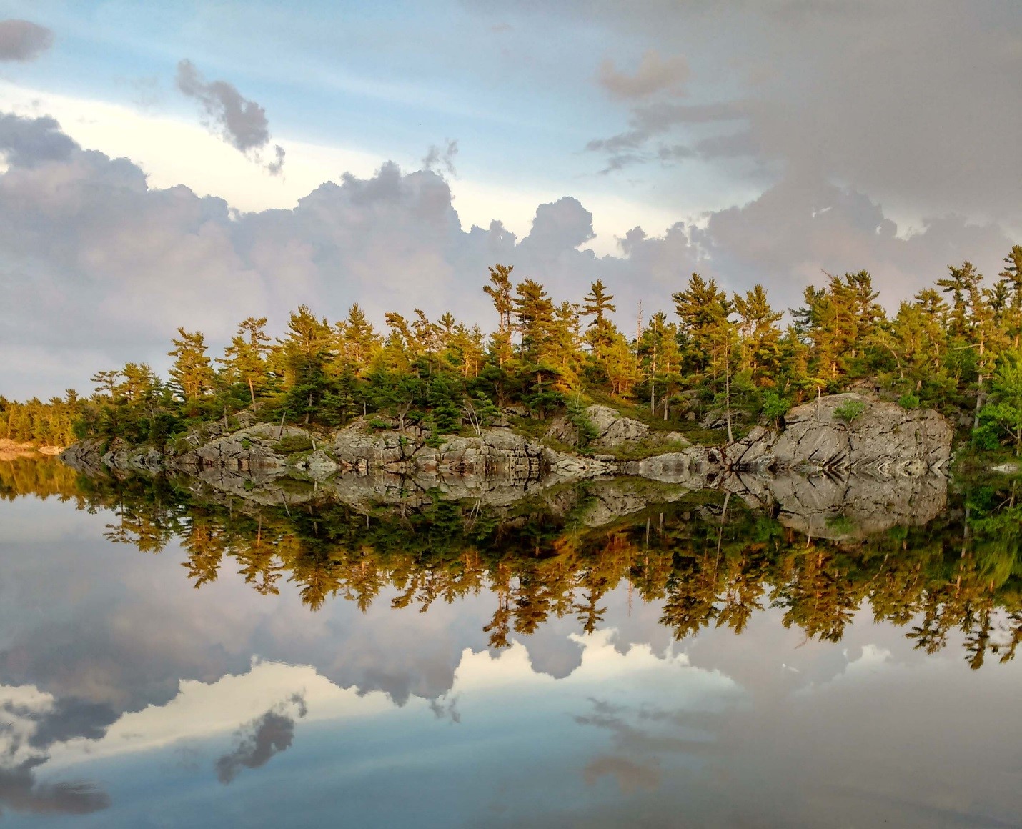 reflection into lake