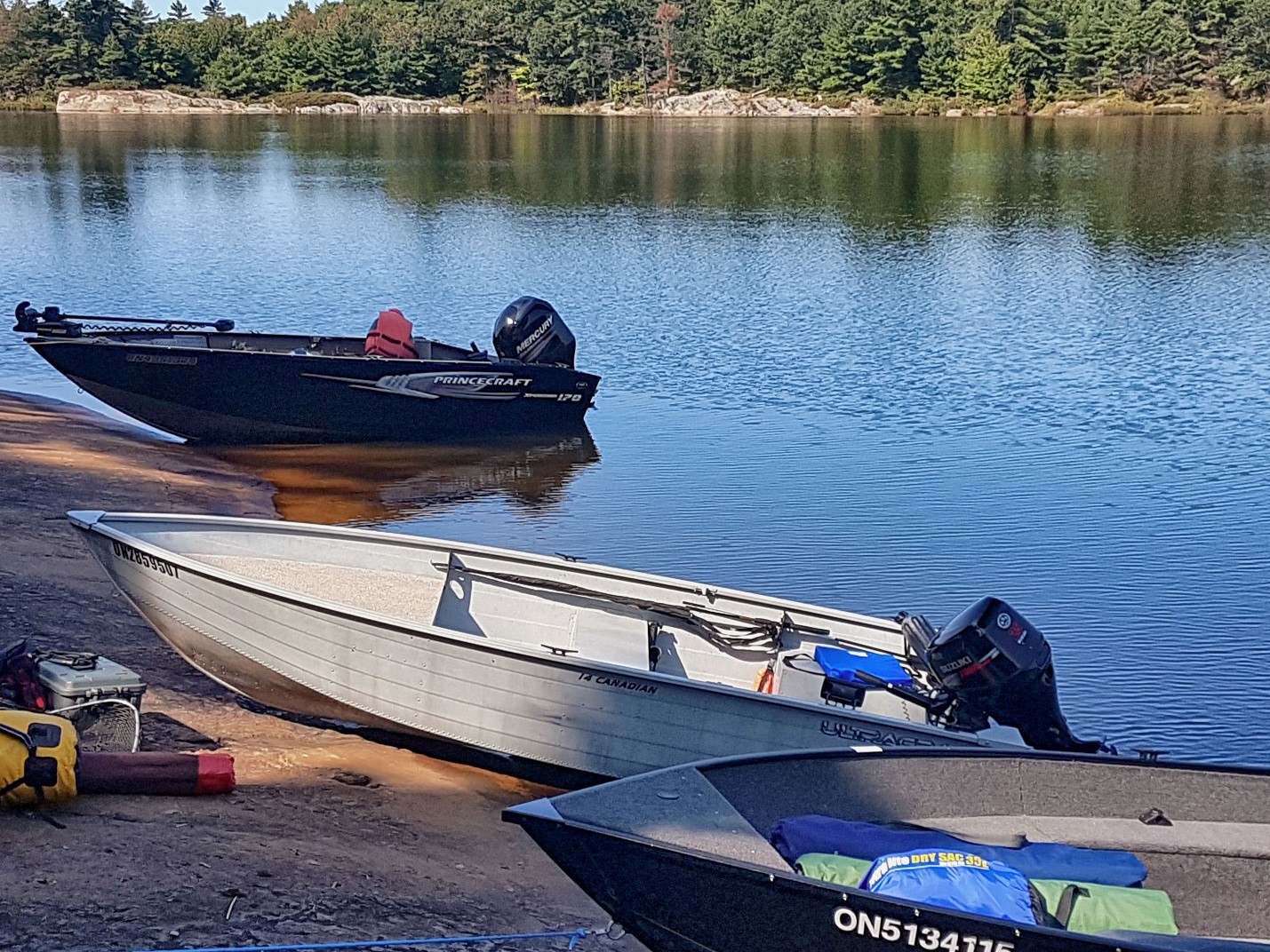 boats on shore