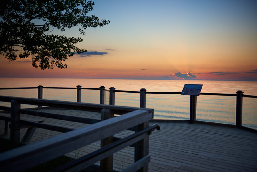 sunset off viewing deck