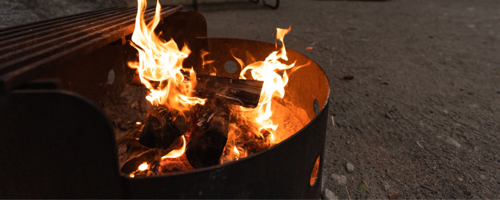 campfire at night time