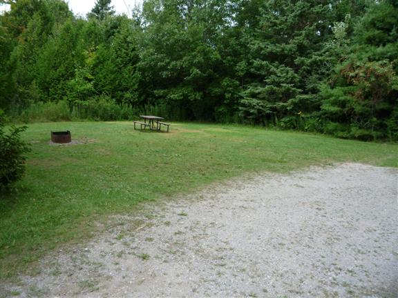 View from one of the campsites in the Circle Campground at Emily.