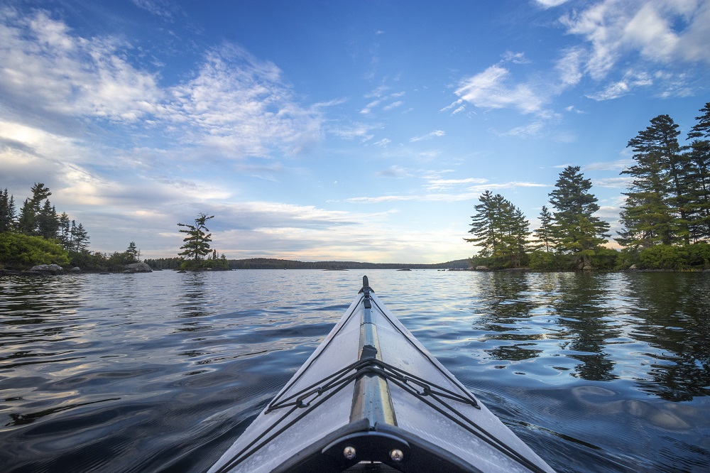 canoe on lake