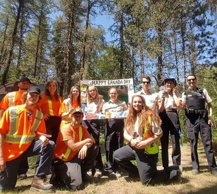 Group photo of staff at Blue Lake.