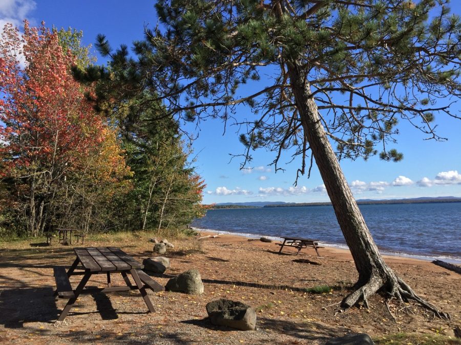 campsite beside Lake Superior