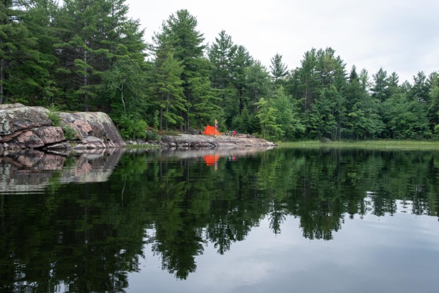 Picture of the campsite from the water.